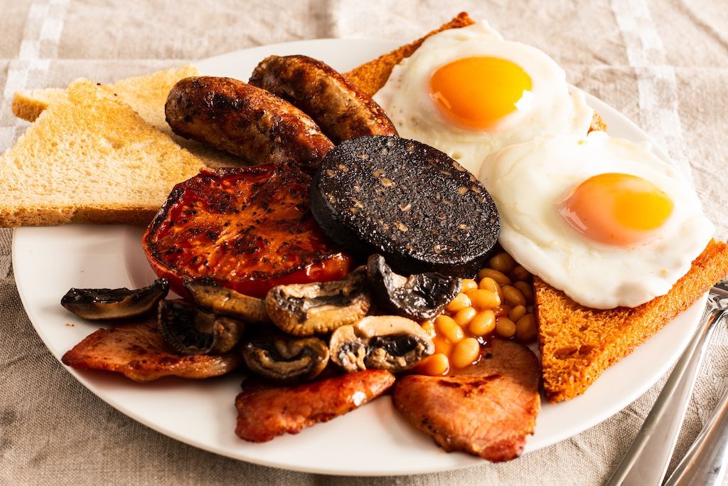 Restaurant full English breakfast